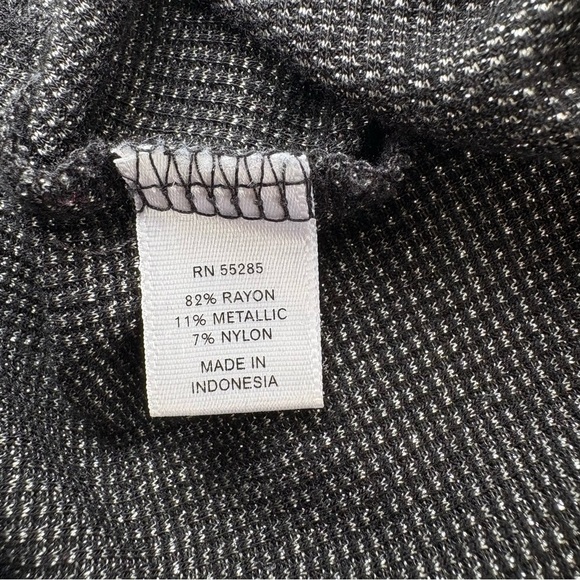 Express Fitted Ruched Black Shimmer Sleeveless Blouse Tank Top Medium - Picture 4 of 6